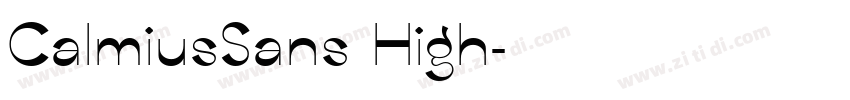 CalmiusSans High字体转换